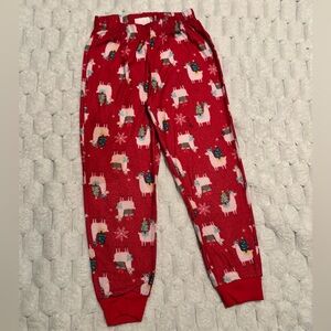 Wondershop Red Kids Pajama Bottoms with Holiday Llama Print